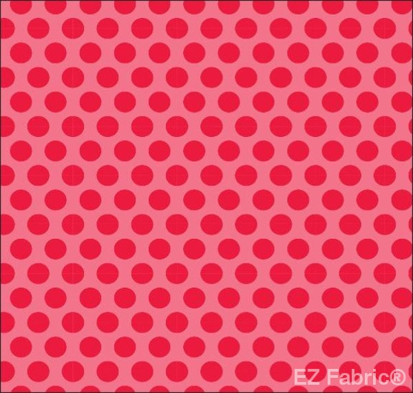 Two Tone Dot Raspberry Print Minky By EZ Fabric 