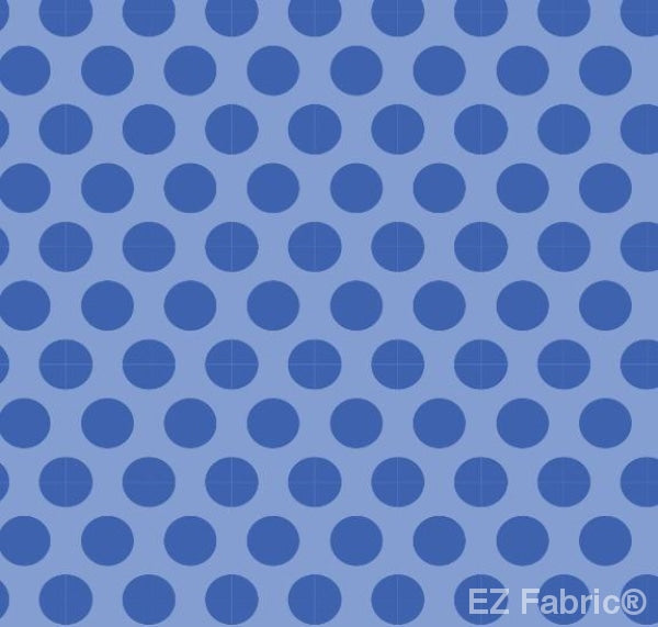 Two Tone Dot Royal Blue  Print Minky By EZ Fabric 