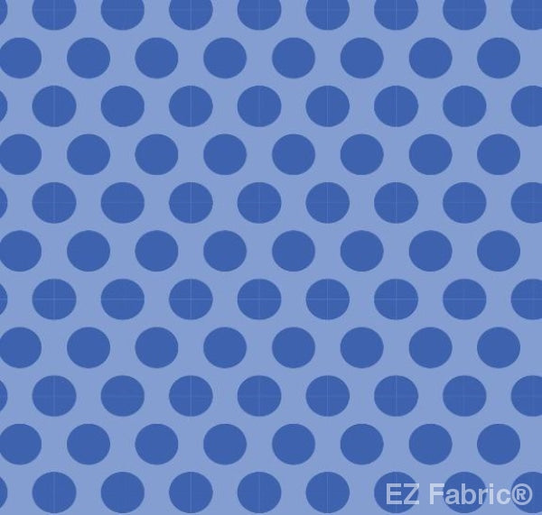 Two Tone Dot Royal Blue  Print Minky By EZ Fabric 