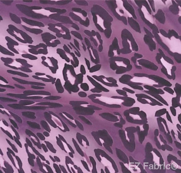 Wild Panther Purple Print on Minky Fabric by EZ Fabric 