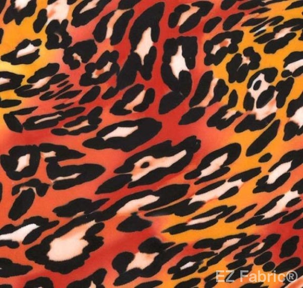 Wild Panther Flame Print on Minky Fabric by EZ Fabric 